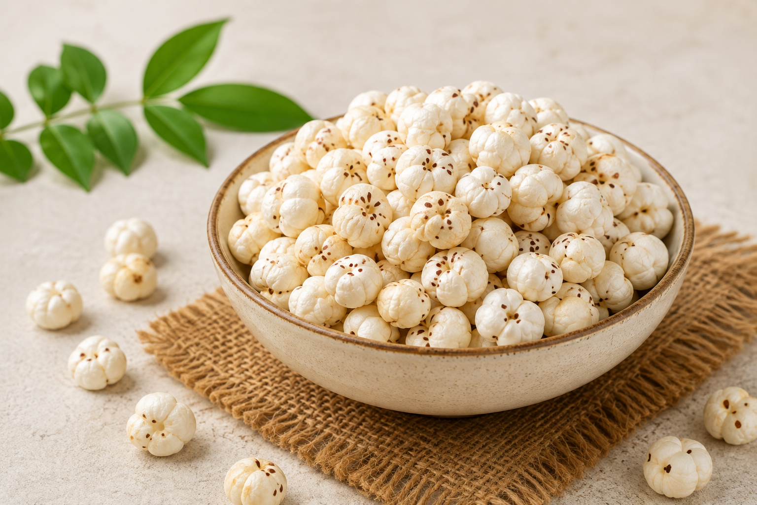 Roasted Makhana prepared at home