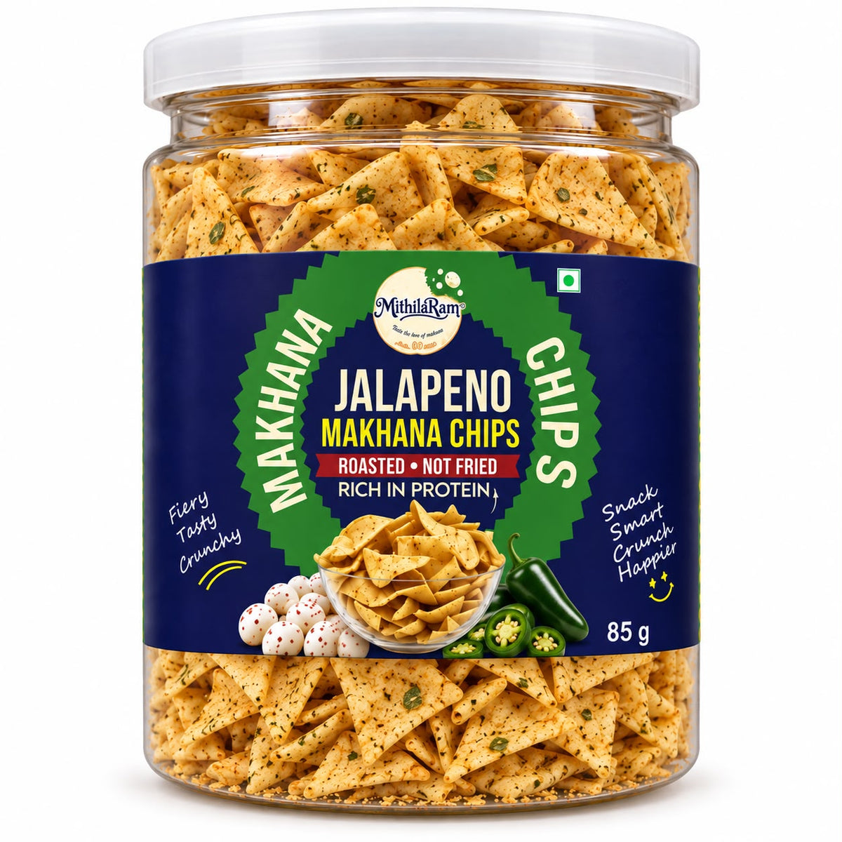 Mithilaram Jalapeno Makhana Chips – Roasted, Not Fried | 85g