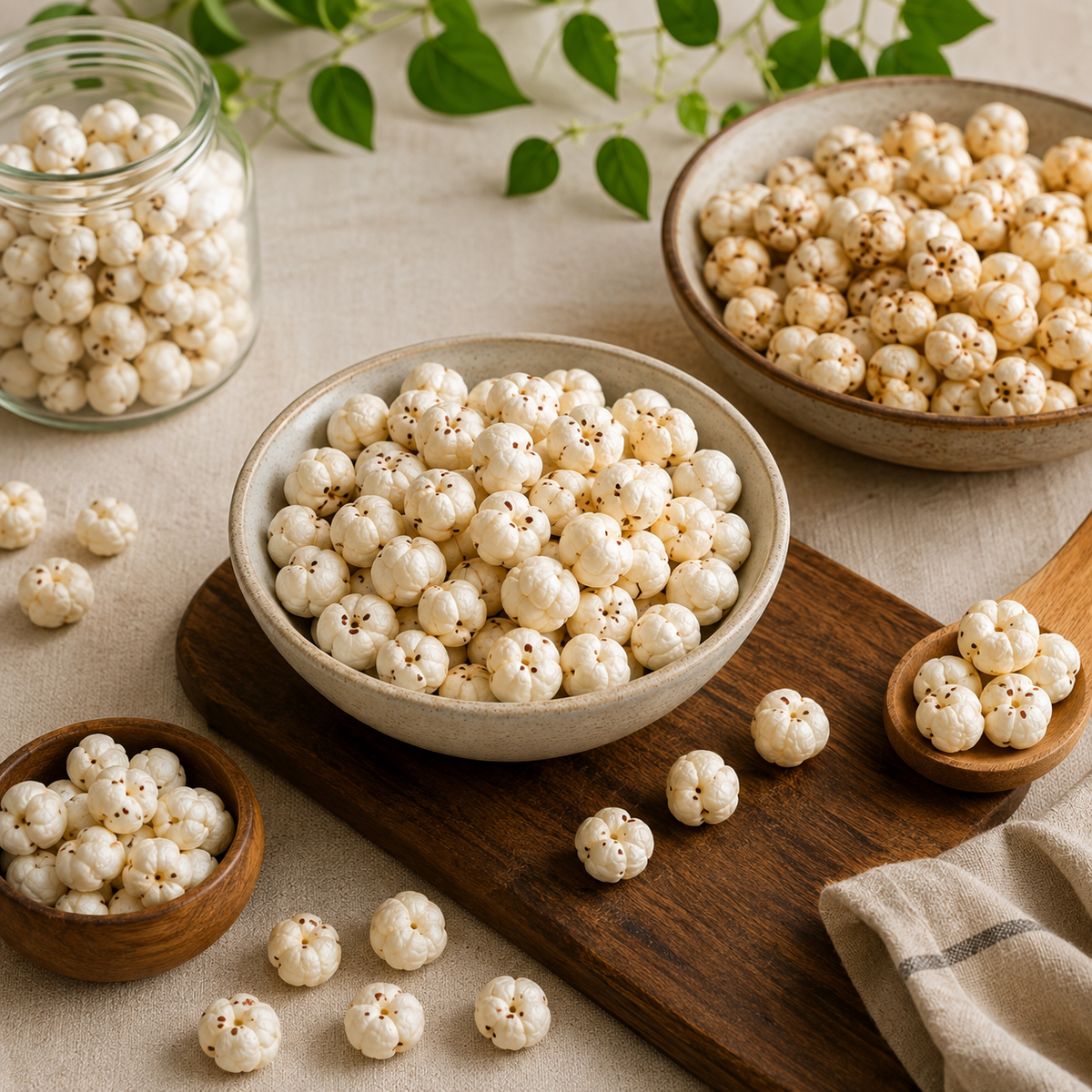Different types of Makhana for choosing the right snack
