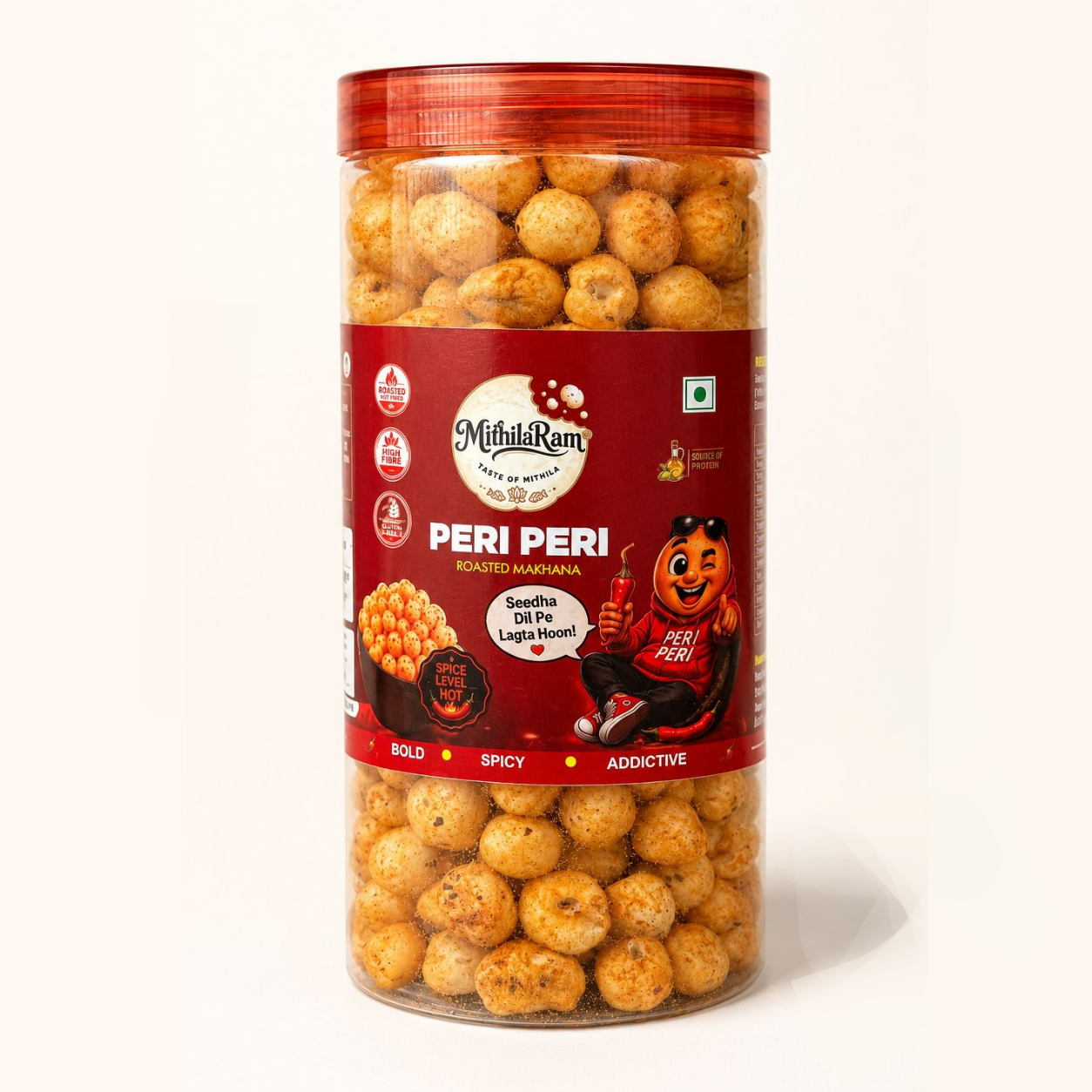 MithilaRam™ Peri Peri Olive Oil Roasted Makhana (85 g)