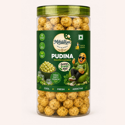 MithilaRam™ Pudina Olive Oil Roasted Makhana (85 g)