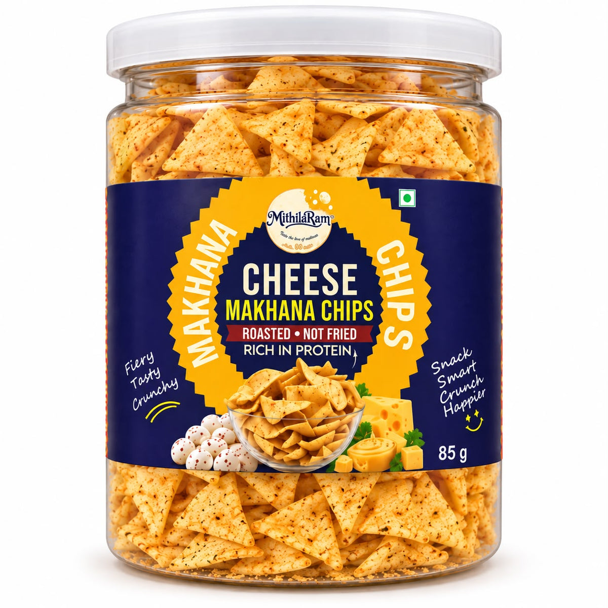 Mithilaram Cheese Makhana Chips – Roasted, Not Fried | 85g